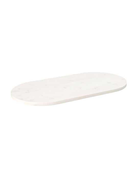vidaXL Oval Table Surface made of Solid Wood in...