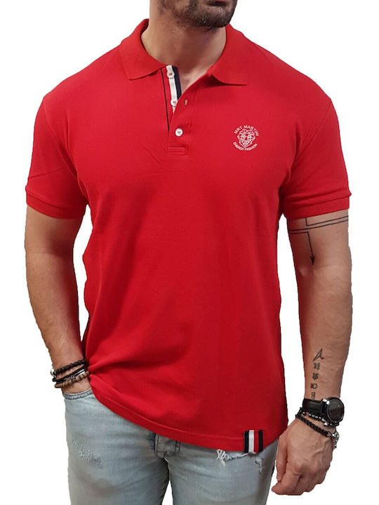 Mrt Martini Men's Short Sleeve Blouse Polo Red