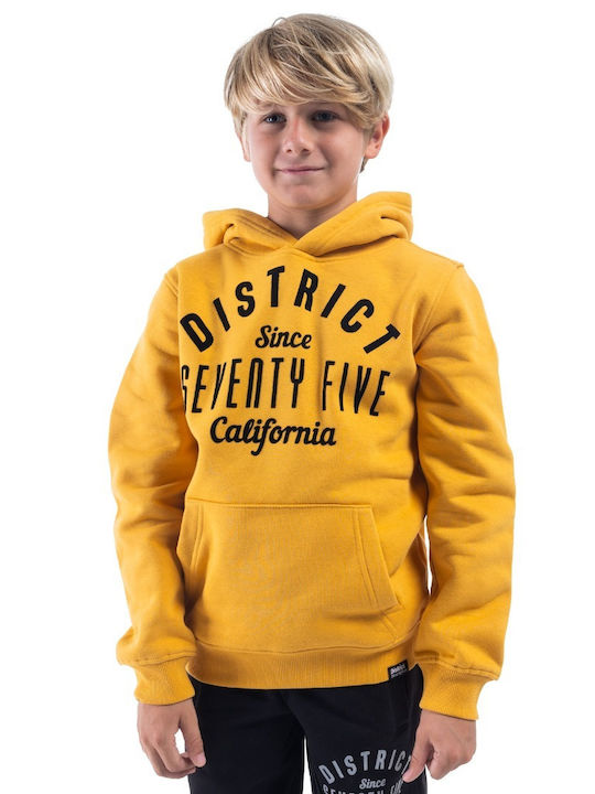 District75 Cardigan pentru copii Hanorace Fleece cu glugă Galben