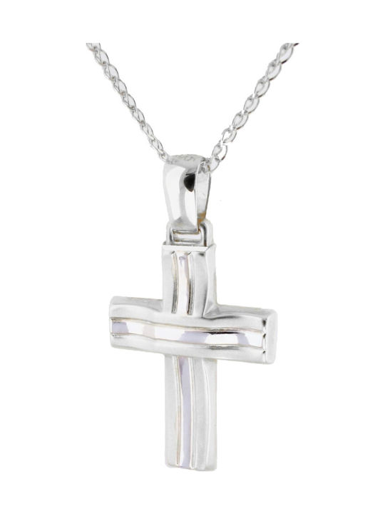 Papadopoulos Gold Damen Weißgold Kreuz 14K