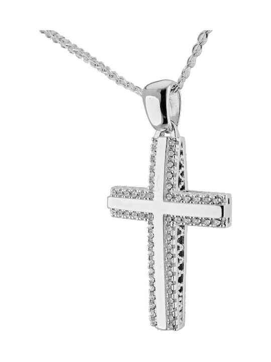 Papadopoulos Gold Women's White Gold Cross 14K