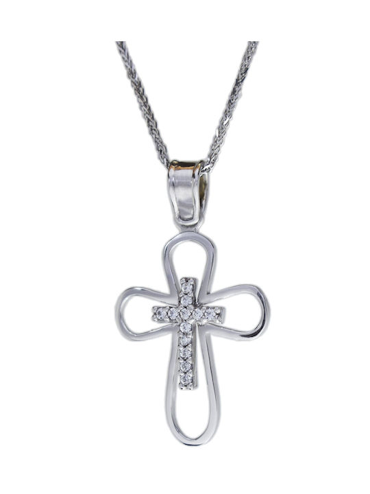 Katsigiannis Women's White Gold Cross 14K