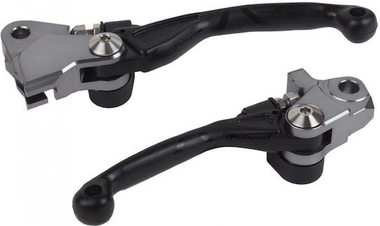 Polisport Set Manete Frână/Ambreiaj Motocicletă Negre 8487200043