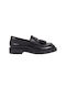 ALEX W Leder Damen Loafers in Schwarz Farbe