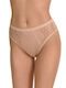 Miss Rosy Baumwolle Damen Slip mit Spitze Beige