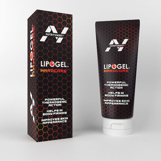 Nutriyummy Lipogel Hardcore Κρέμα για Λιποδιάλυση, Κυτταρίτιδα & Σύσφιξη 200ml