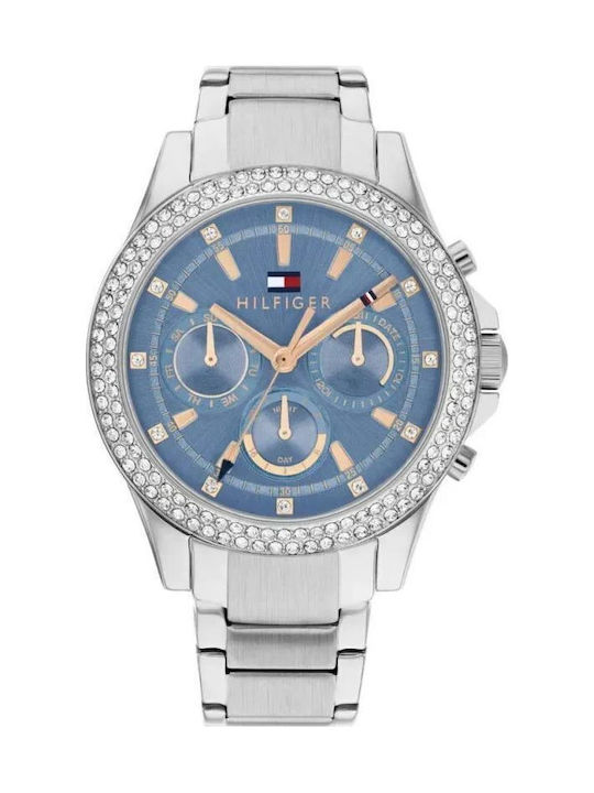 Tommy Hilfiger Haven Γυναικείο Ρολόι 38mm Μπαταρίας με Ασημί Μεταλλικό Μπρασελέ