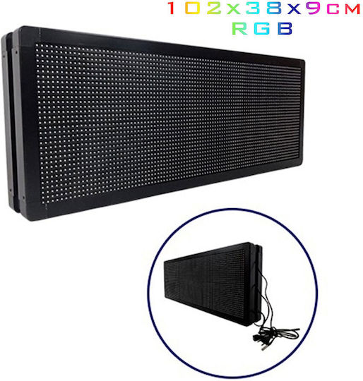 Factory Wifi Κυλιόμενη Πινακίδα LED Μονής Όψης 102x38cm RGB