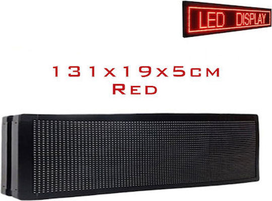Factory Wifi Rolling LED Sign One - Sided 131x19cm Red