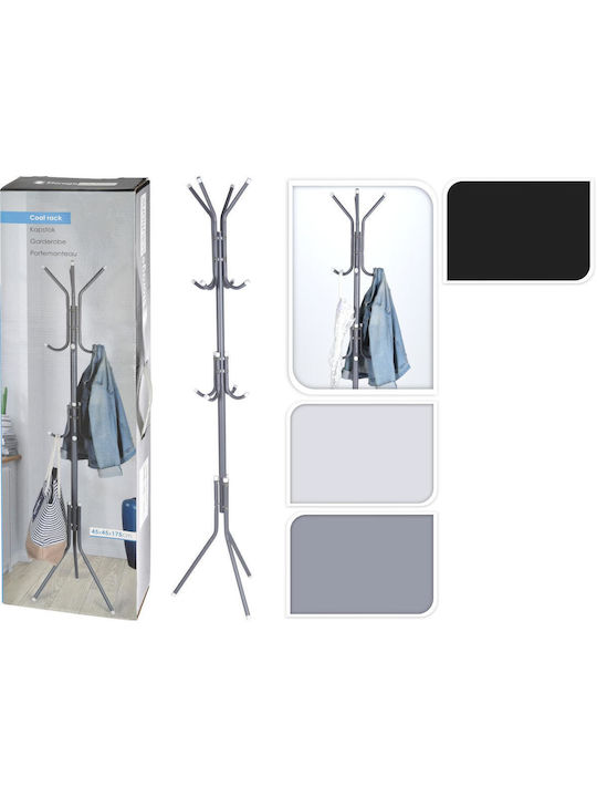 ArteLibre Metallic Coat Rack Silver 45x45x175cm