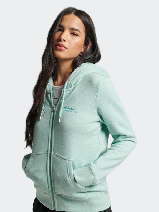 Superdry Γυναικεία Ζακέτα Φούτερ με Κουκούλα Πρ...
