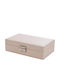 Travel Jewellery Box with Faux Leather White 21x12x6cm