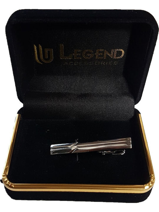 Legend Accessories Silver Tie Clip Black Legend