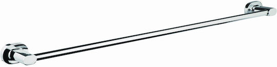 Bisk Single Wall-Mounted Bathroom Rail ​62x5.5cm Silver
