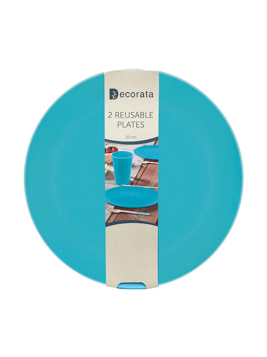 Procos Farfurie adâncă Turquoise cu Diametru 20cm 2buc