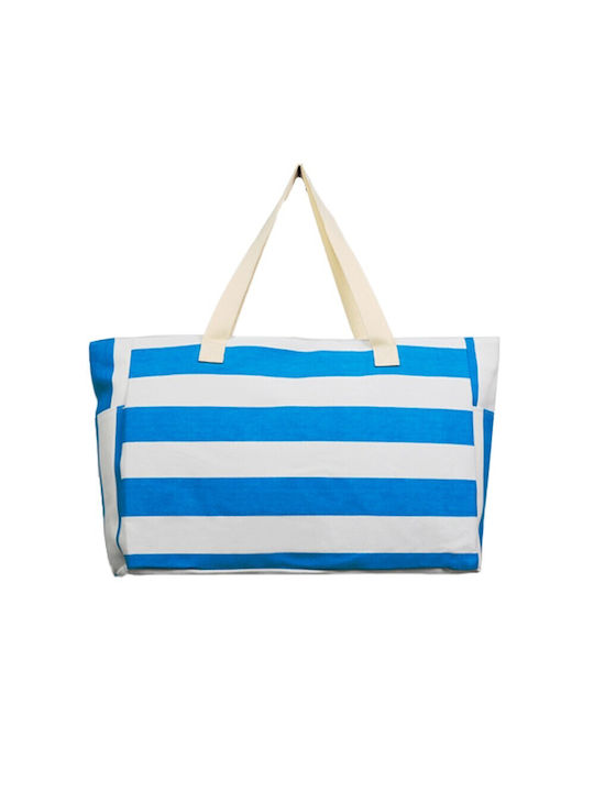 Aquablue Stoff Strandtasche Blau mit Streifen