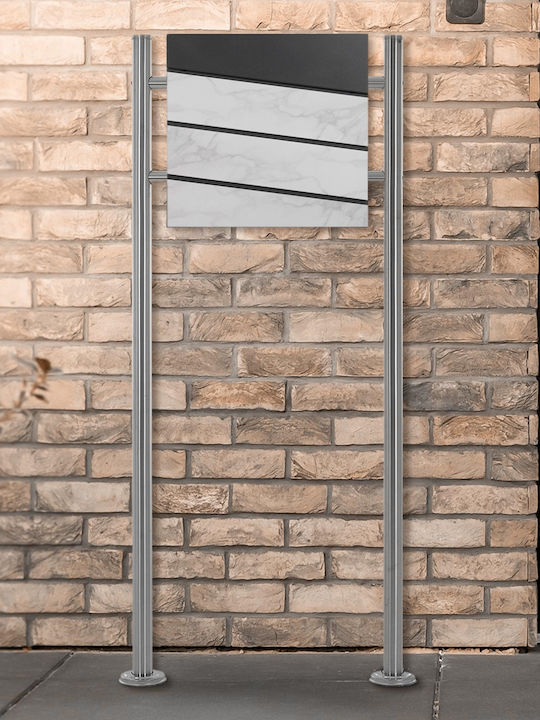 ML-Design Cutie Poștală pentru Exterior Inox în Culoarea Gri 37x36.5x11cm