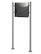 ECD Germany Outdoor Mailbox Inox in Gray Color 23x17cm