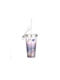 Tpster Glass Water made of Plastic with straw 380ml