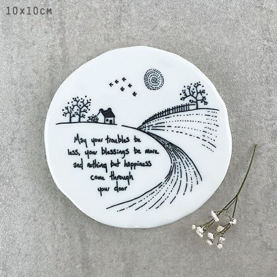 Synchronia Rotund Suporturi pentru pahare Ceramică Alb 1buc