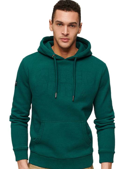 Superdry VINTAGE CORE SOURCE Hanorac pentru bărbați cu glugă Verde