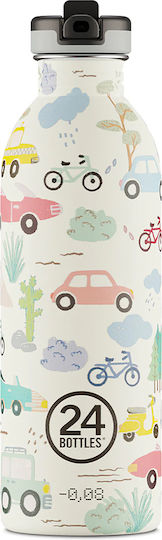 24Bottles Adventure Friends Kids Water Bottle Stainless Steel with Straw Non Spill 500ml