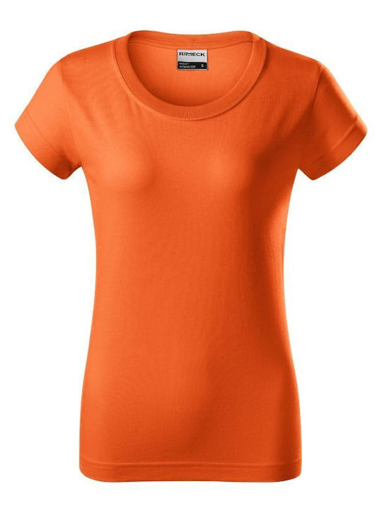 Rimeck Γυναικείο Διαφημιστικό T-shirt Κοντομάνικο σε Πορτοκαλί Χρώμα