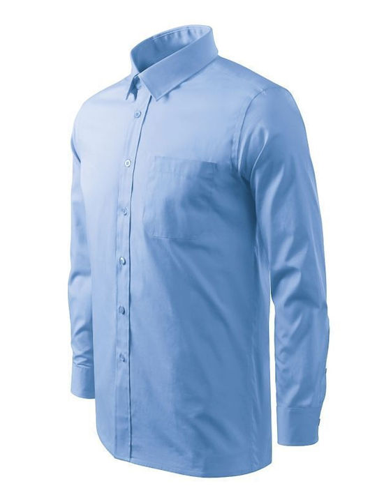 Malfini Men's Shirt Long Sleeve Blue