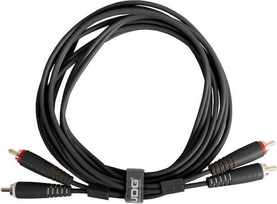 UDG Кабел 2x RCA мъжки - 2x RCA мъжки 3м U97003BL