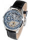 Carl Von Zeyten Ανδρικό Ρολόι 44mm Χρονογράφος Μπαταρίας με Μαύρο Δερμάτινο Λουράκι