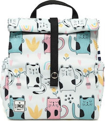 The Lunch Bags Kids Kitties Geantă de prânz de mână Alb 21x16x24cm The Lunch Bags Kids Kitties Geantă de prânz de mână Alb 21x16x24cm
