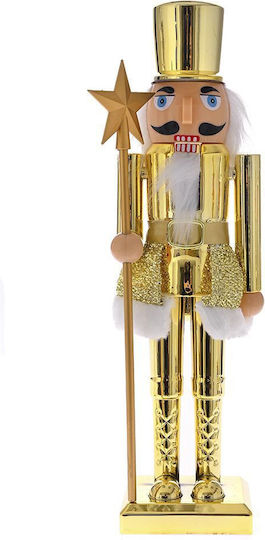 Iliadis Soldier Plastic Christmas Nutcracker Gold