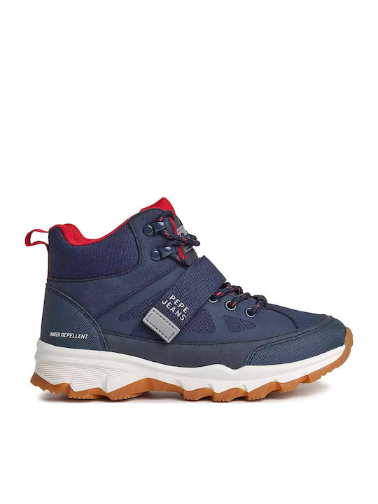 Peak Offroad Παιδικά Sneakers High με Σκρατς Μπλε