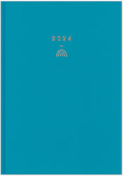 adBook VIE 28 Daily Agenda 2024 Blue 17x25cm