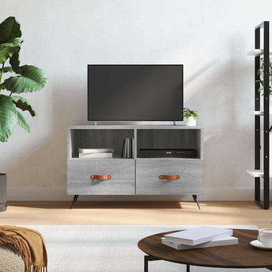 vidaXL TV-Ständer Grau M80xP36xH50cm