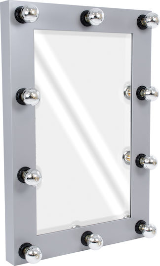 GloboStar Wandspiegel 60x90-3 Rechteckiger Grauer & LED Beleuchtung 90x60cm GloboStar Wandspiegel 60x90-3 Rechteckiger Grauer & LED Beleuchtung 90x60cm