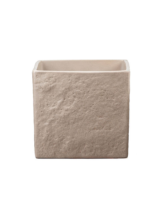 Scheurich Taupe Stone Pot Brown 16x16x16cm 970/16TAUST