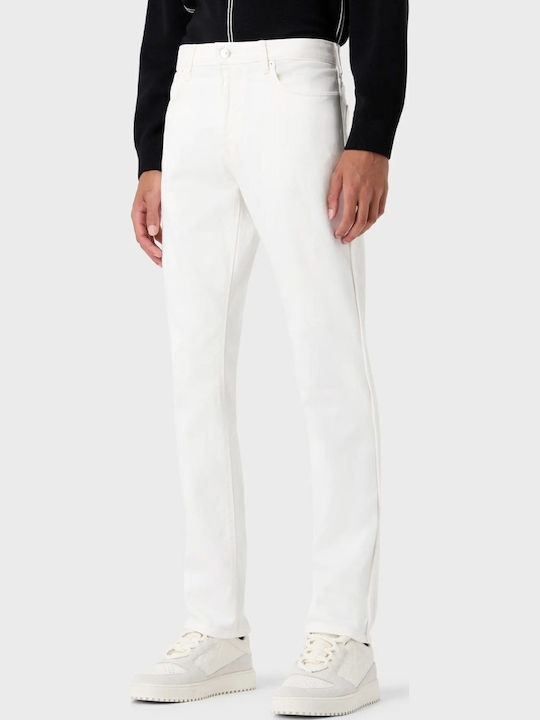 Men's Jeans Pants with Slim Fit White