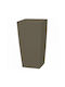 Miltoplast Sampson Γλάστρα Πλαστική Taupe 30x30x56εκ.