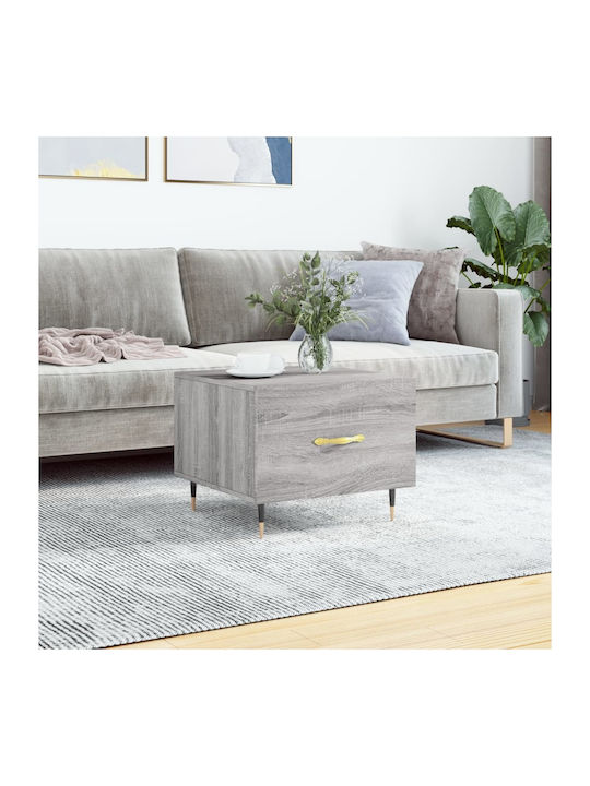 Square Wooden Side Table Gray L50xW50xH40cm