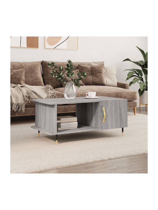 Rectangular Wooden Coffee Table Gray L90xW50xH40cm