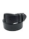 Wide Men's Belt Leather Black