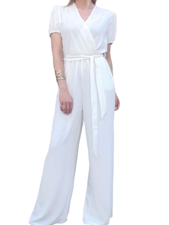 Sushi's Closet Women's Short-sleeved One-piece Suit White