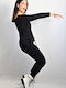Women's Long-sleeved One-piece Suit Black