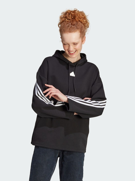 adidas sportswear W FI 3S Sweatshirt Black with Hood