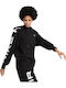 Long Women's Sweatshirt Jacket Black