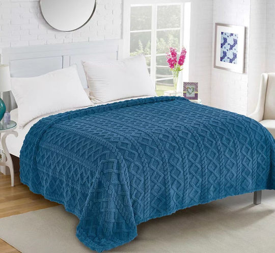 Silk Fashion Κουβέρτα Fleece Μονή 160x220εκ. Μπλε 5206978073021