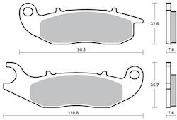 SBS Motorradbremsbeläge Vorderseite