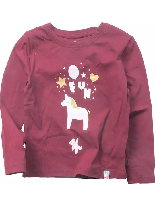 Bluză pentru copii Cu mânecă lungă Burgundy