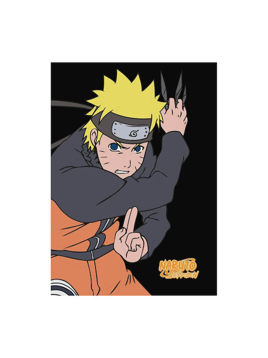 Aymax Blanket Cot Naruto Fleece Black 100x140cm.